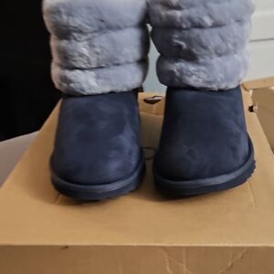 UGG Navy and Gray Winter Boots